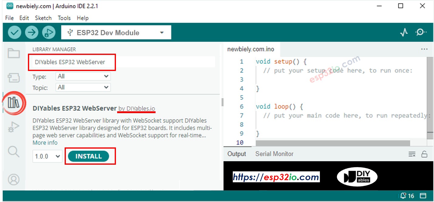 ESP32 Webserver-Bibliothek