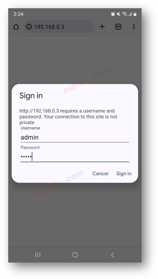 ESP32-Webseitenpasswort