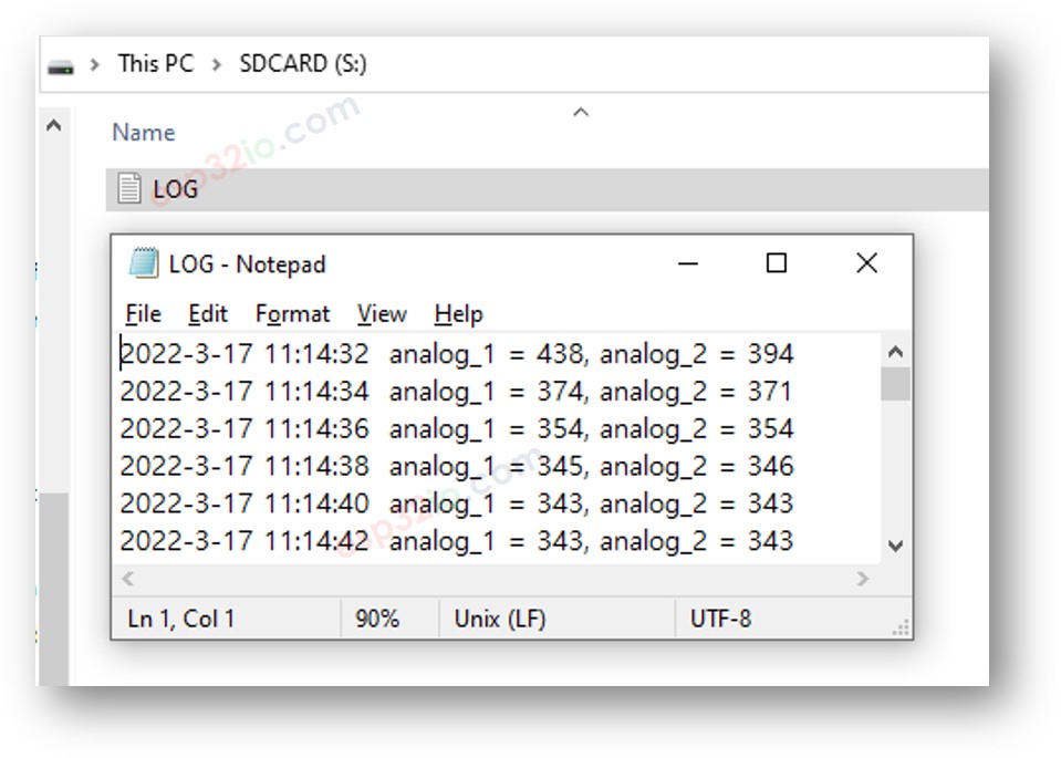 ESP32 protokolliert auf Micro-SD-Karte mit Zeitstempeln