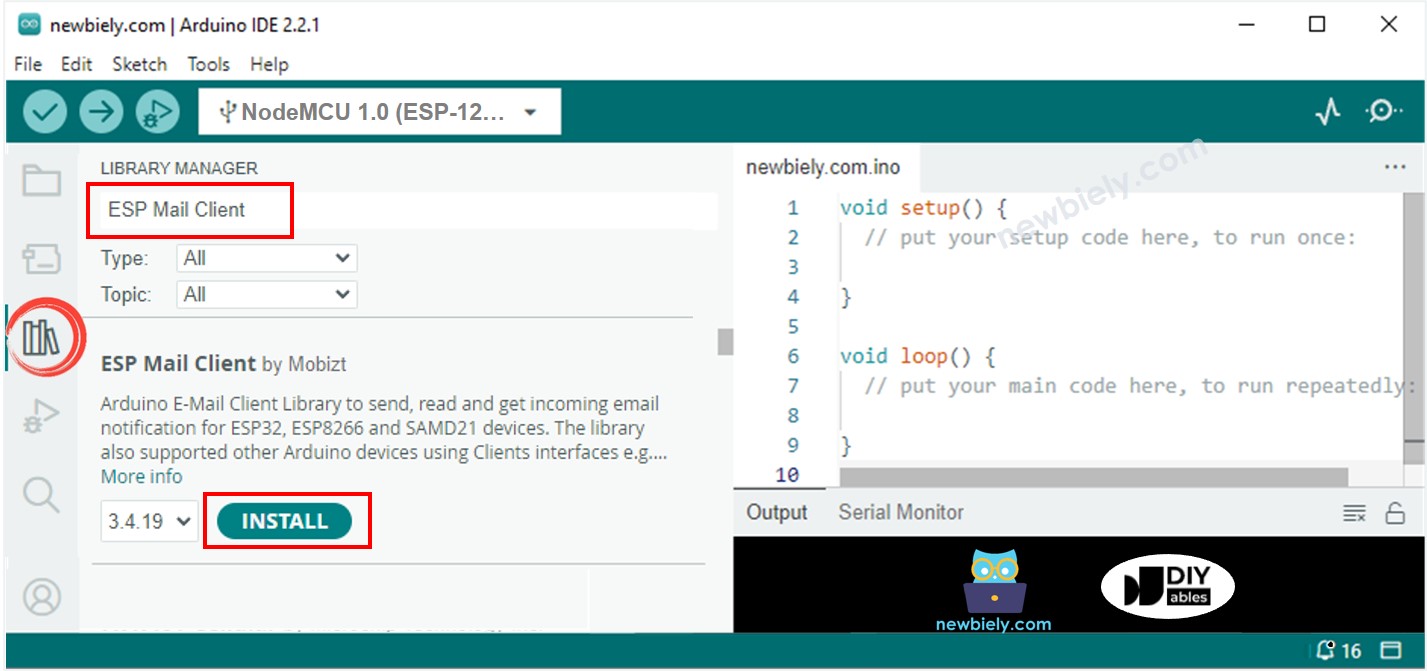 ESP8266 NodeMCU ESP Mail Client Bibliothek