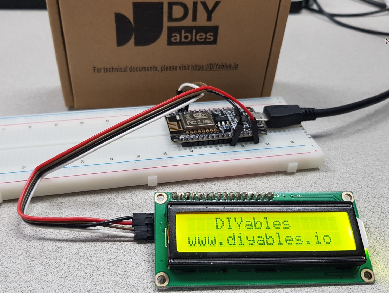 ESP8266 NodeMCU zeigt Text auf dem LCD an