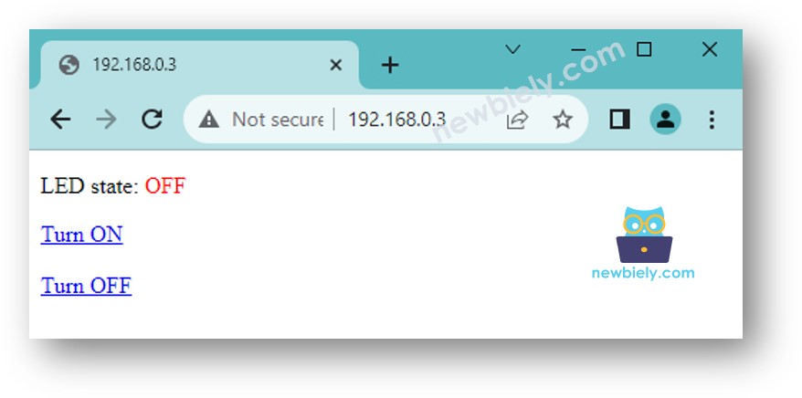 ESP8266 NodeMCU LED-Webbrowser
