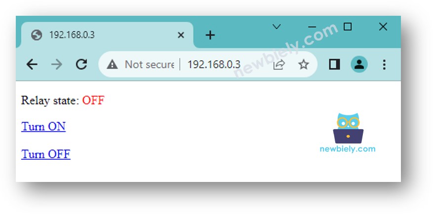 ESP8266 NodeMCU-Relais-Webbrowser