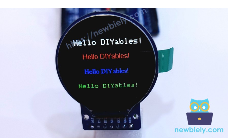 ESP8266 NodeMCU Rundes TFT-LCD-Display Externe Schriftart