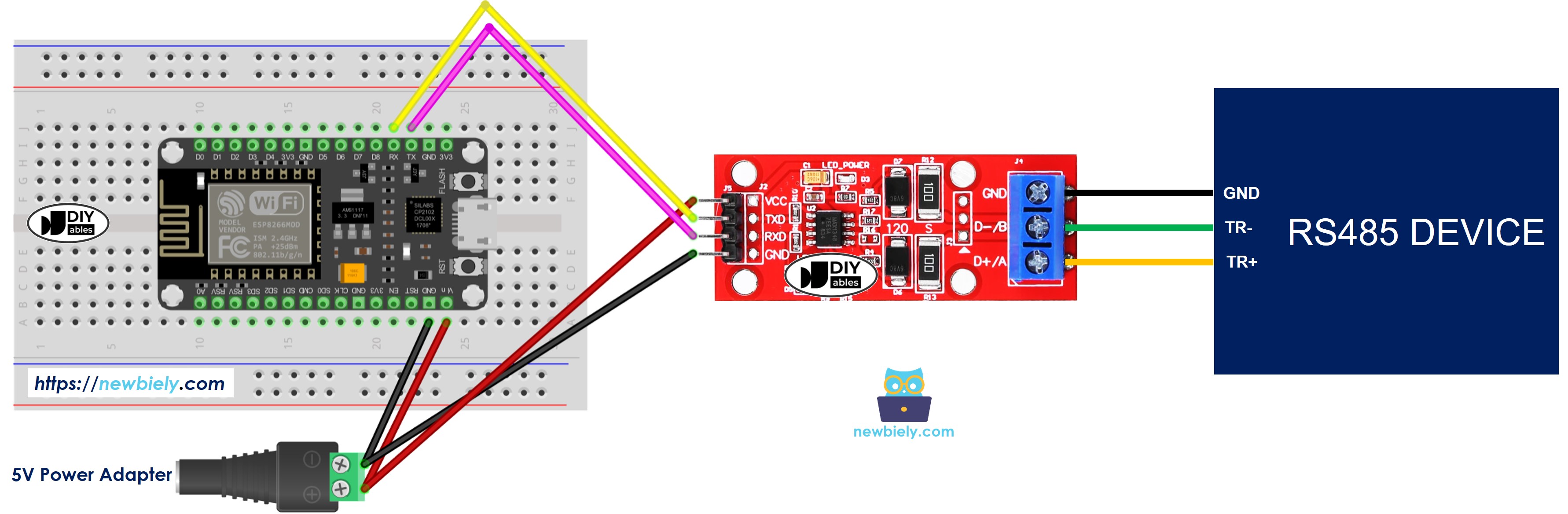 ESP8266 NodeMCU TTL zu RS-485 Schaltplan