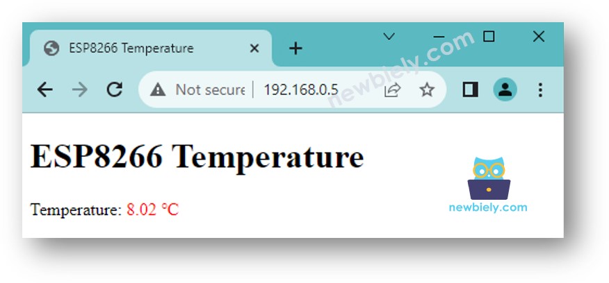 ESP8266 NodeMCU-Temperatur-Webbrowser