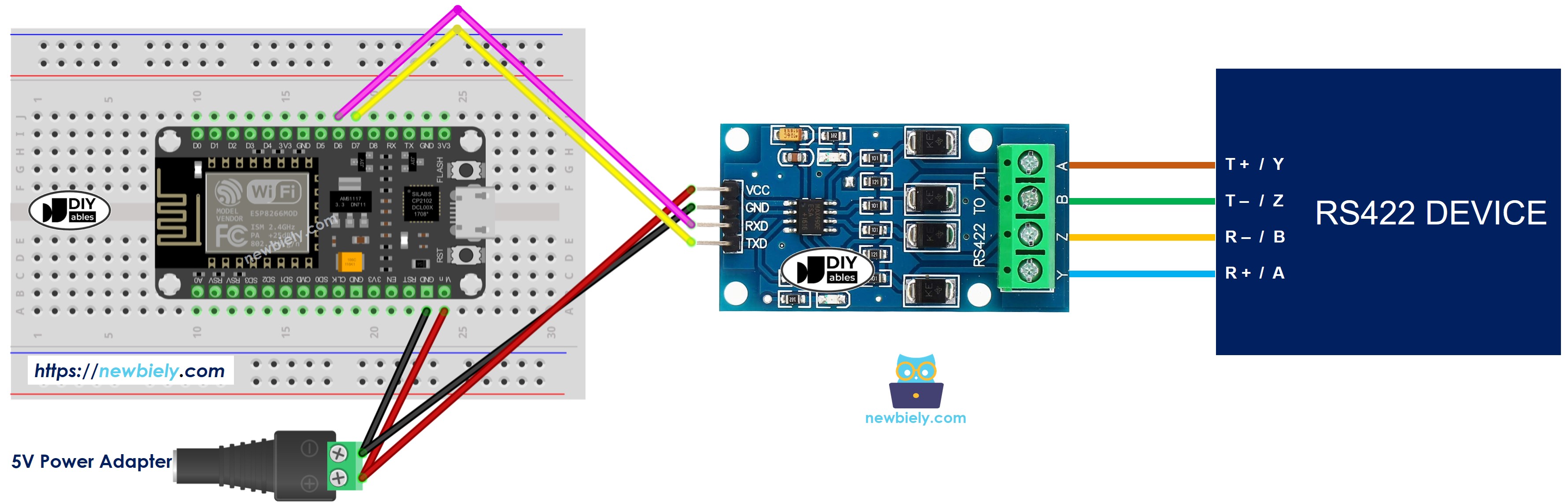 ESP8266 NodeMCU RS-422-zu-TTL-Schaltplan