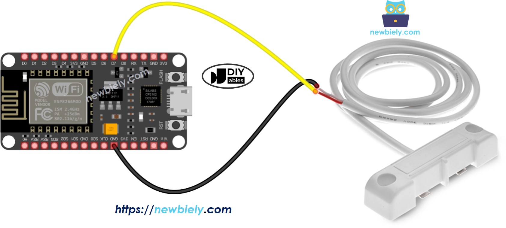 ESP8266 NodeMCU-Wassersensor-Schaltplan