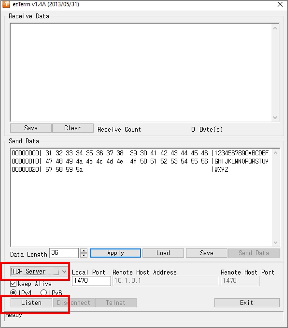 ezTerm TCP-Server