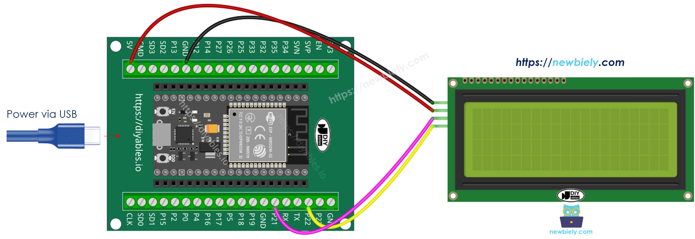 Wie man ESP32 und LCD 20×4 anschließt