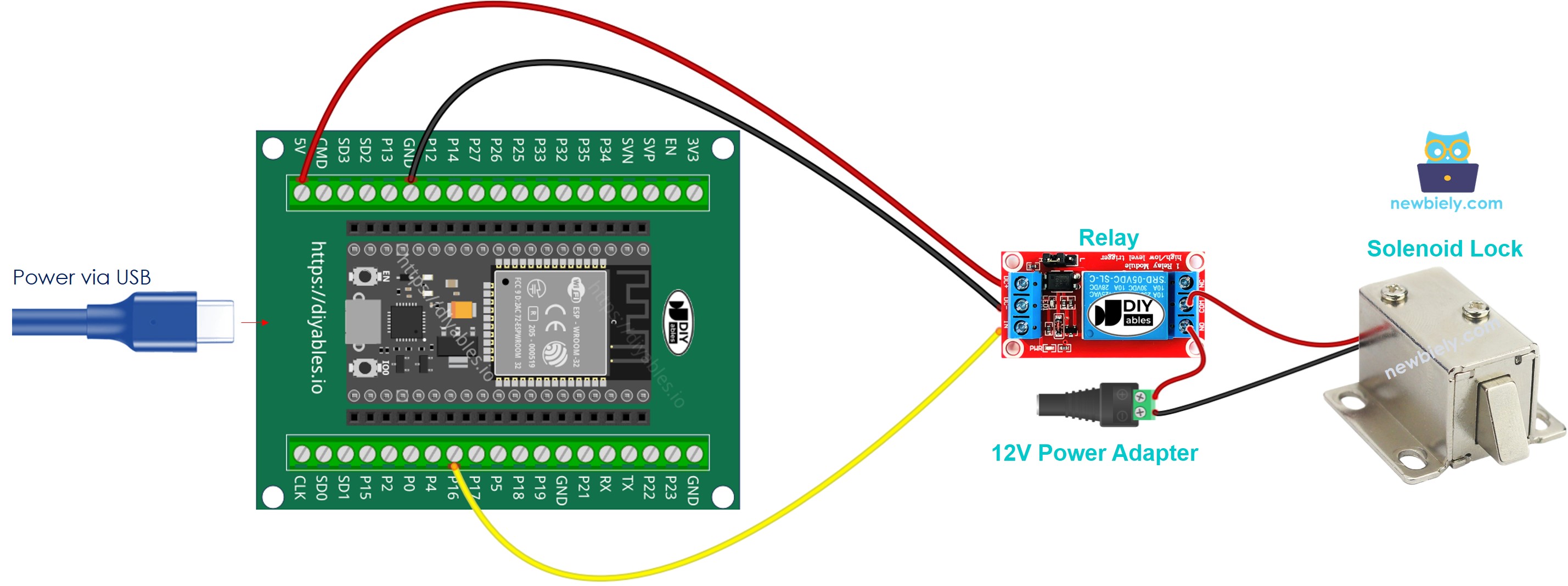 Wie man ESP32 mit einem elektromagnetischen Schloss verbindet