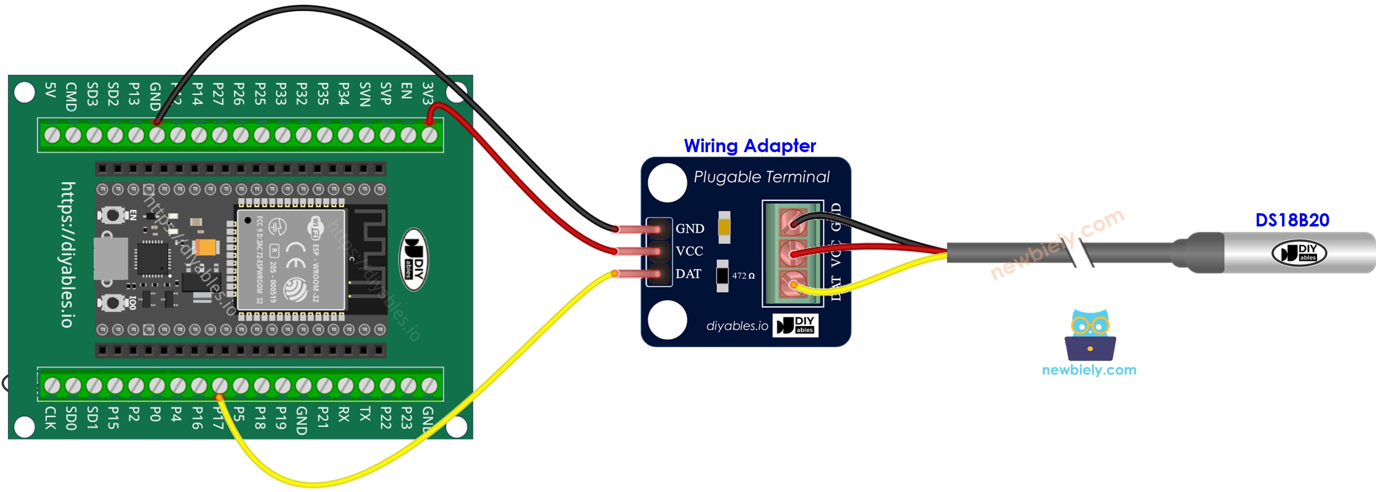Wie man ESP32 und Temperatursensor anschließt