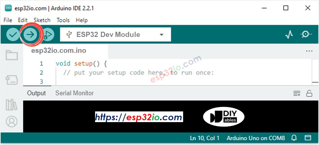 Arduino IDE Code hochladen