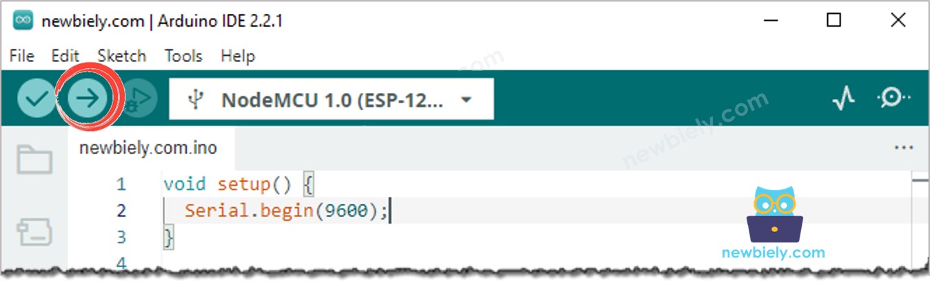 Code in der Arduino-IDE hochladen