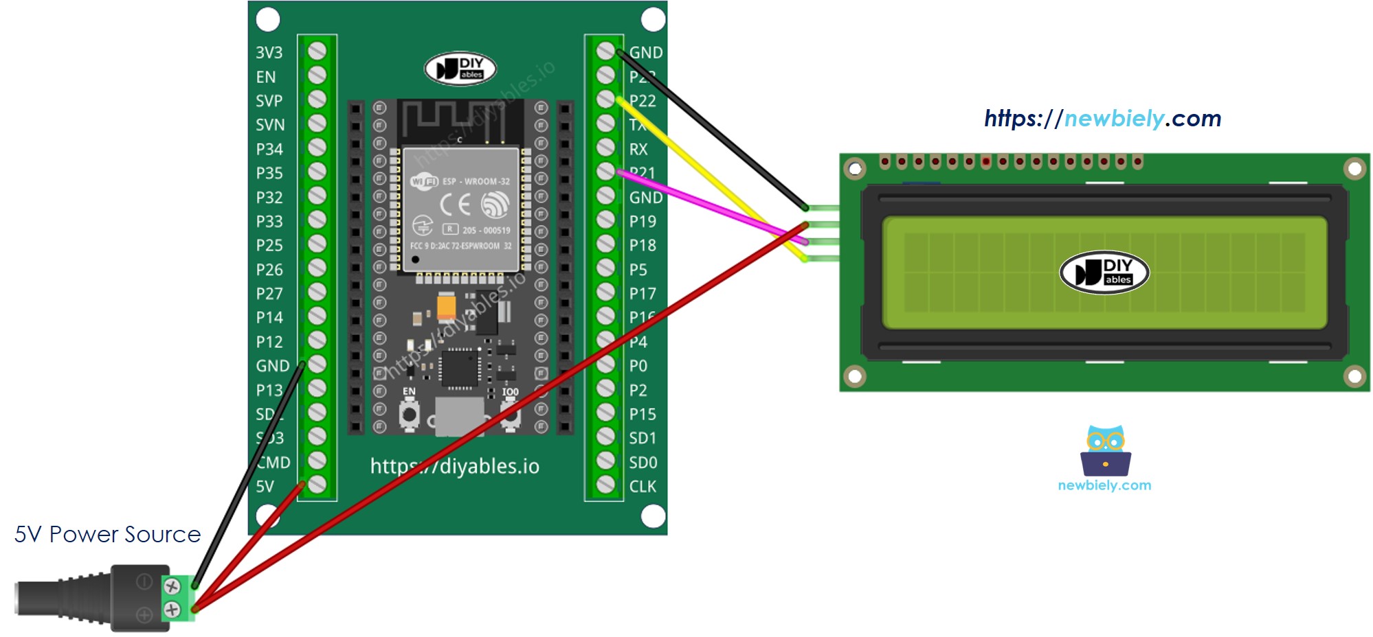 Wie man ESP32 und LCD I2C verdrahtet