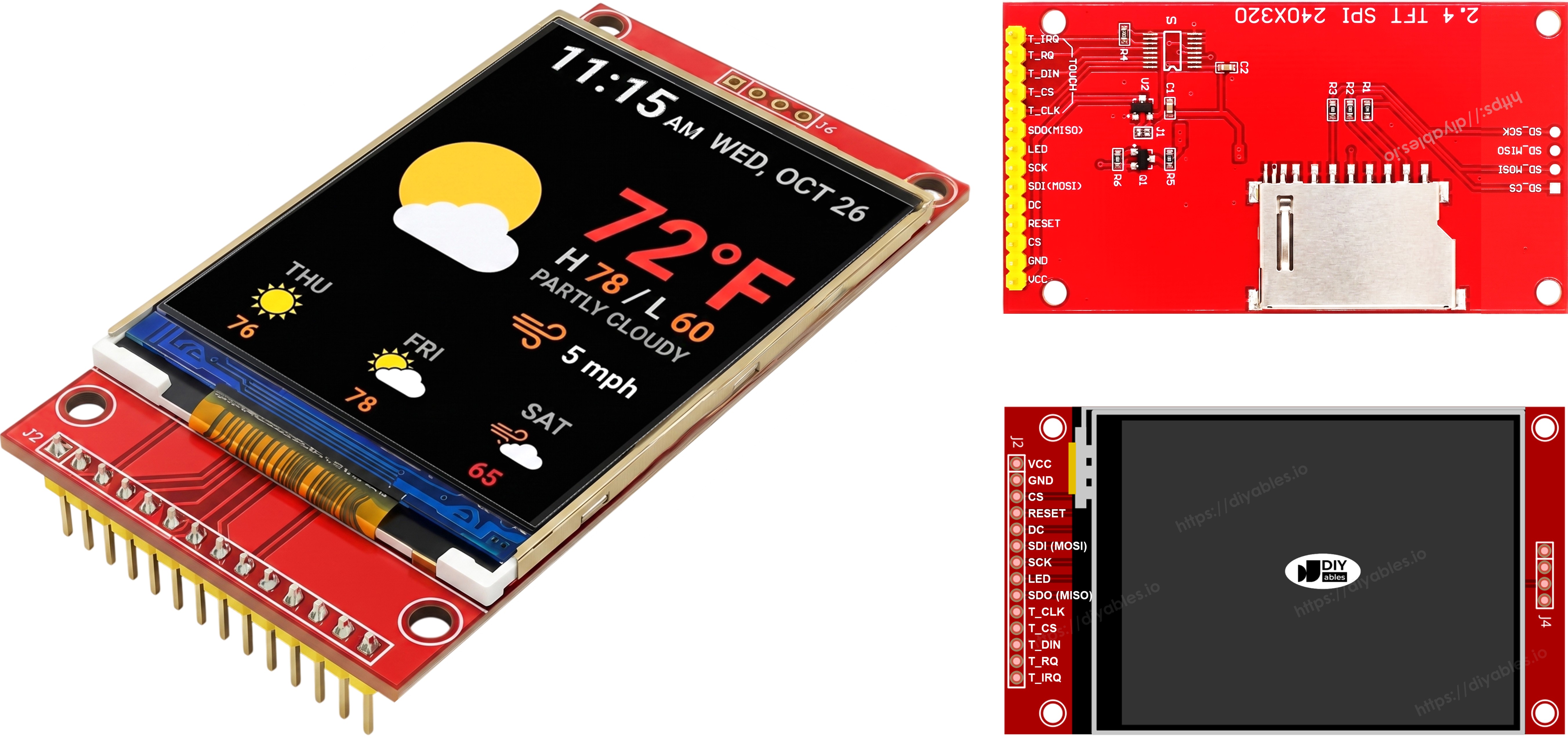 TFT SPI Display Pinbelegung
