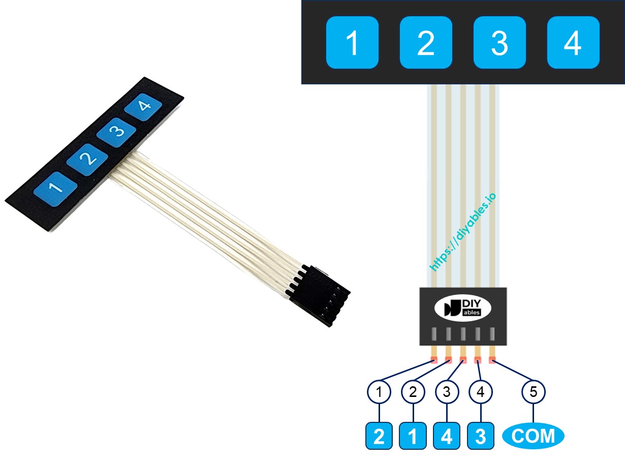 Tastaturfeld 1x4 Pinbelegung