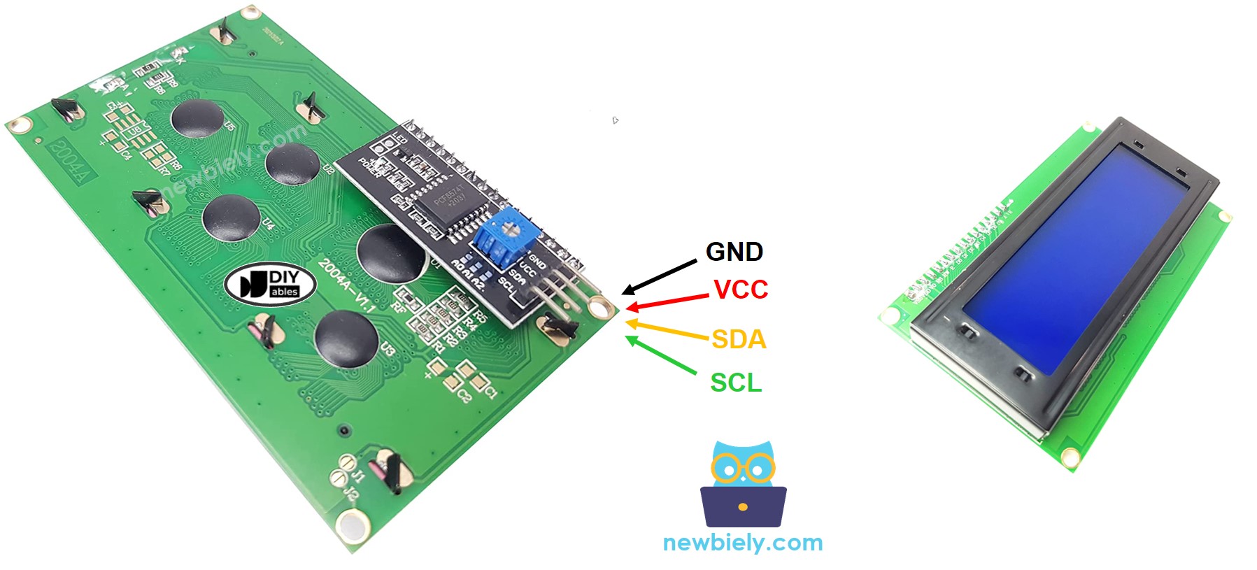LCD 20x4 I2C Pinbelegung