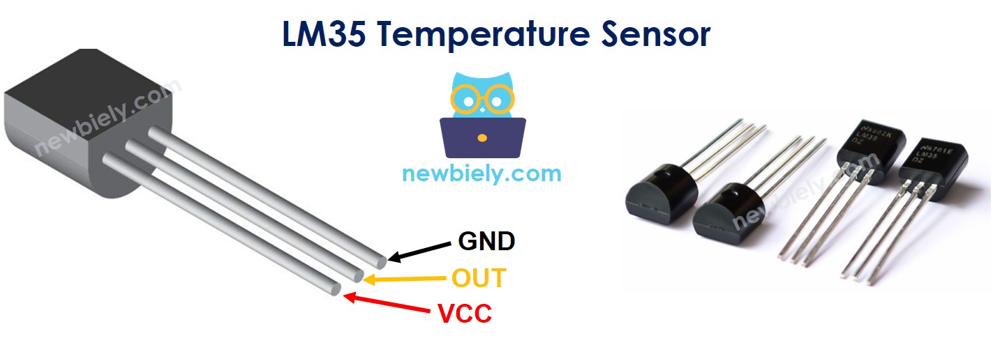 LM35-Temperatursensor Pinbelegung