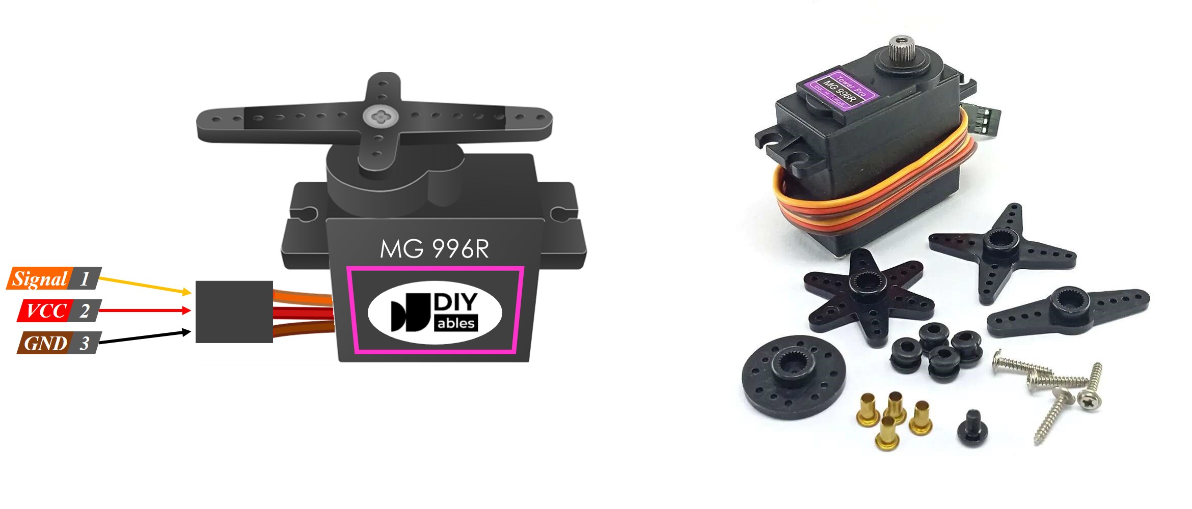MG996R Servomotor Pinbelegung