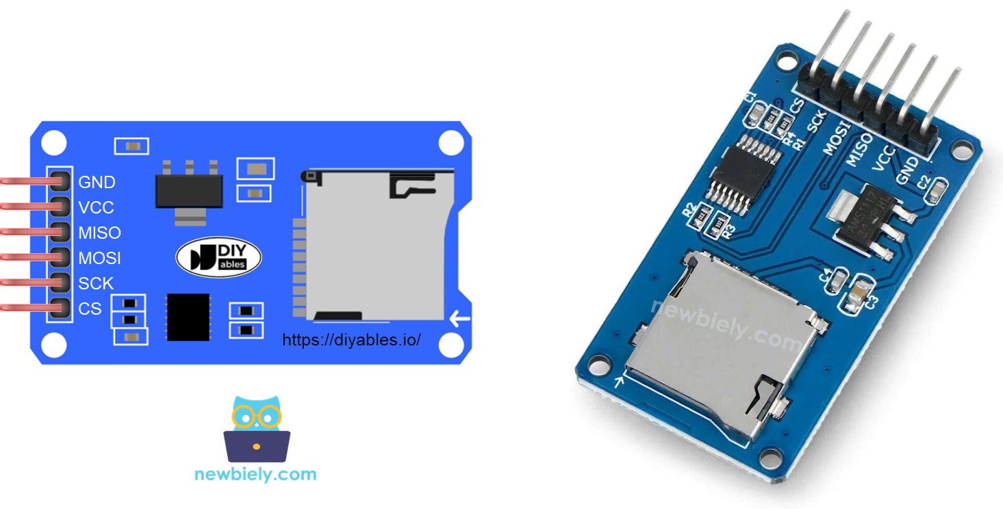 Pinbelegung des Micro-SD-Kartenmoduls
