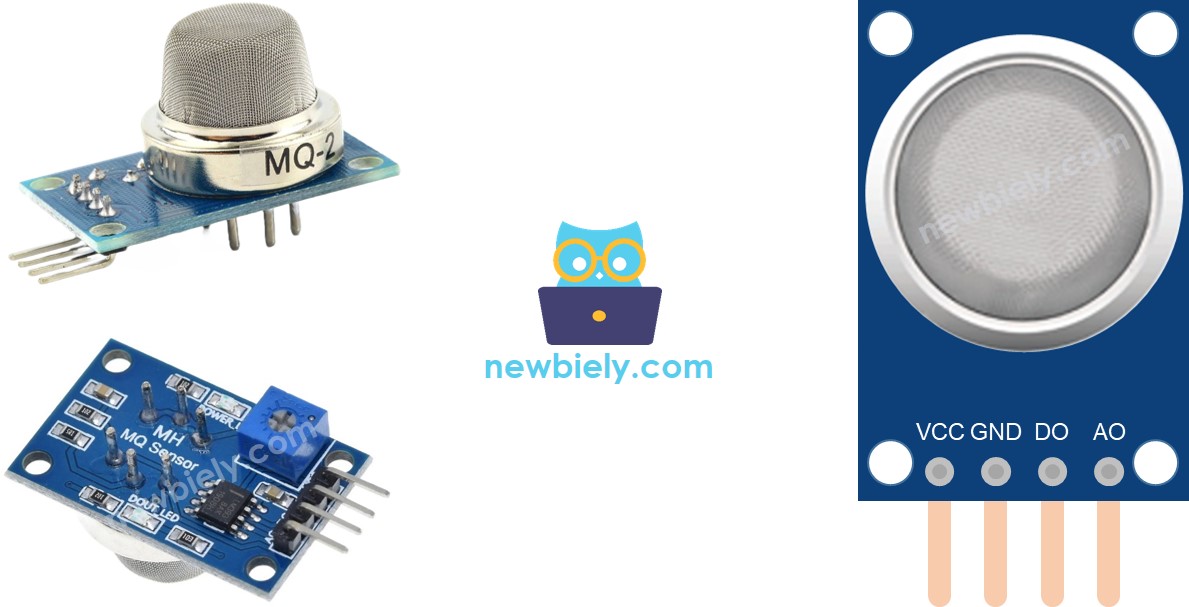 Pinbelegung des MQ-2-Gassensors