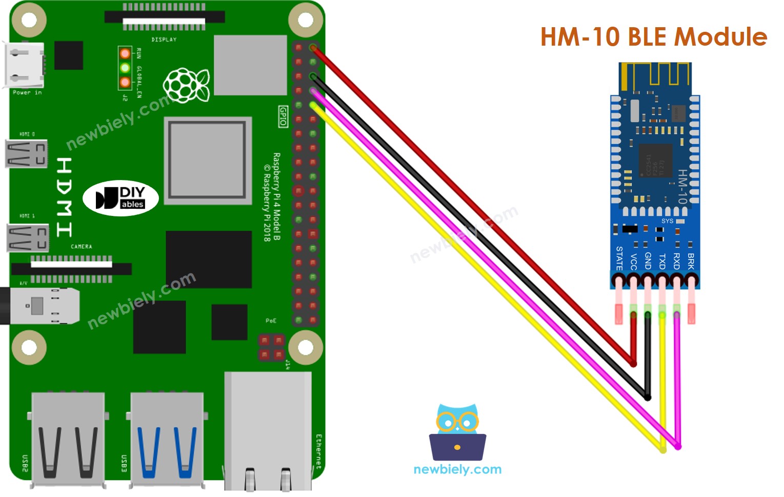 Raspberry Pi BLE Verdrahtungsdiagramm