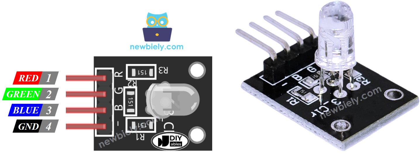 RGB-LED-Modul Pinbelegung