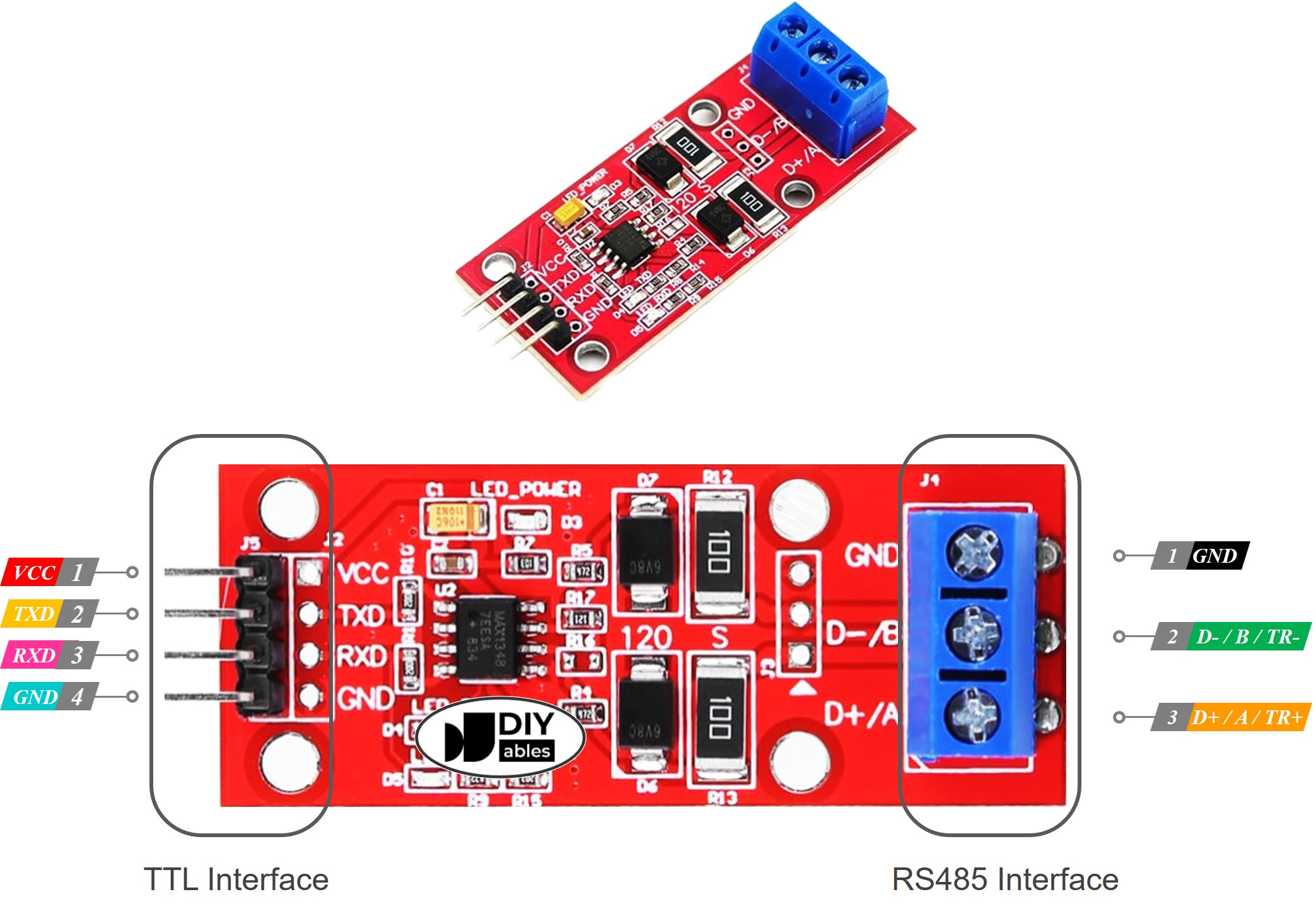RS-485-Modul-Pinbelegung
