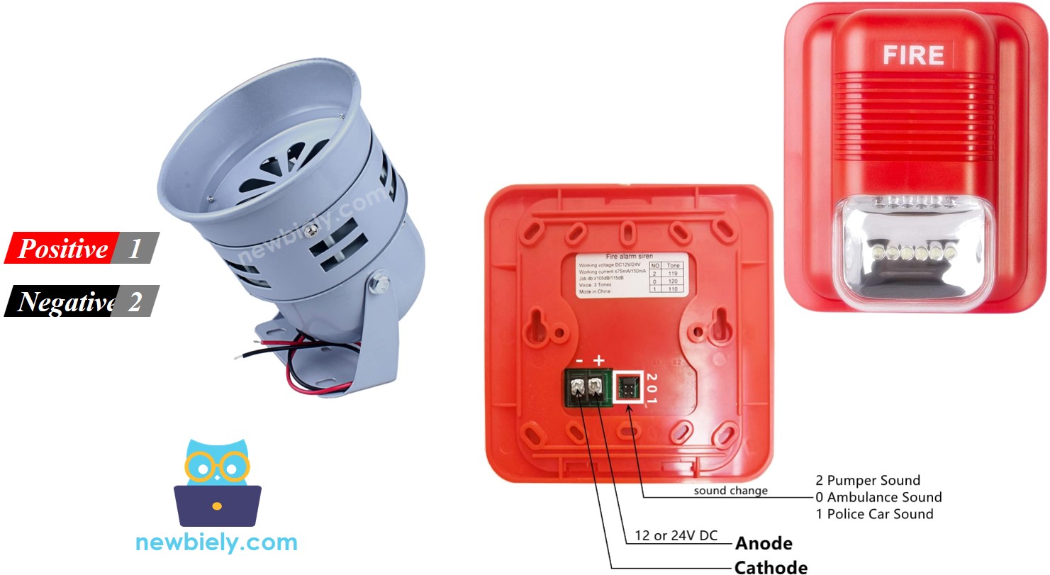 Arduino 12V-Sirene Pinbelegung